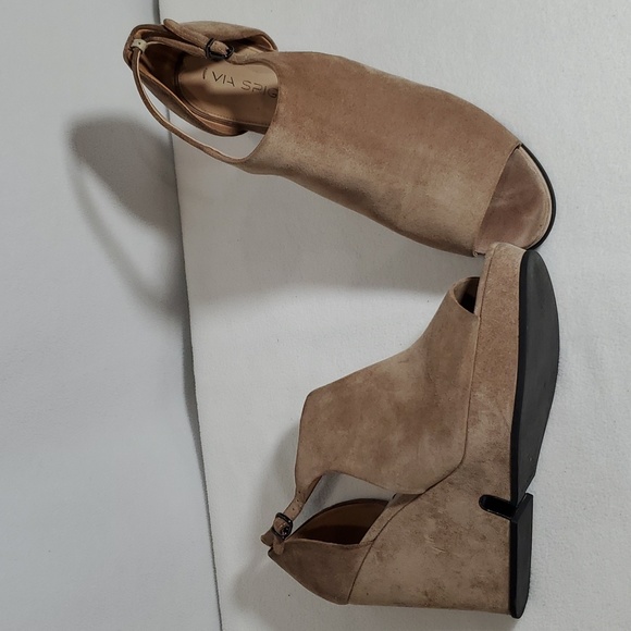 VIA SPIGA suede peep toe platform size 11 - Picture 2 of 7